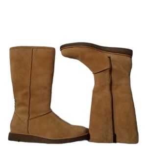 UGG Tan Zip Suede Boots Size 7